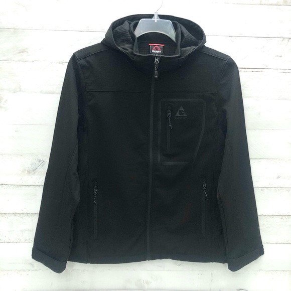 Gerry Mens Softshell Jacket • Sz M • Black• NWT - Picture 1 of 15